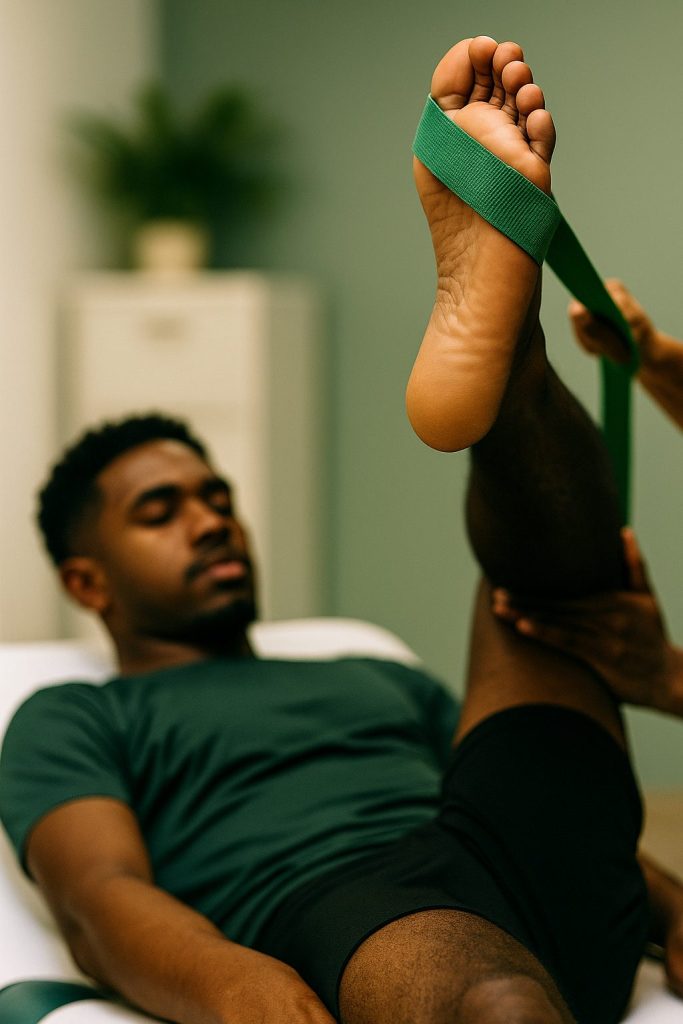 Sciatica Rehab for Athletes – athlete performs sciatic nerve glides