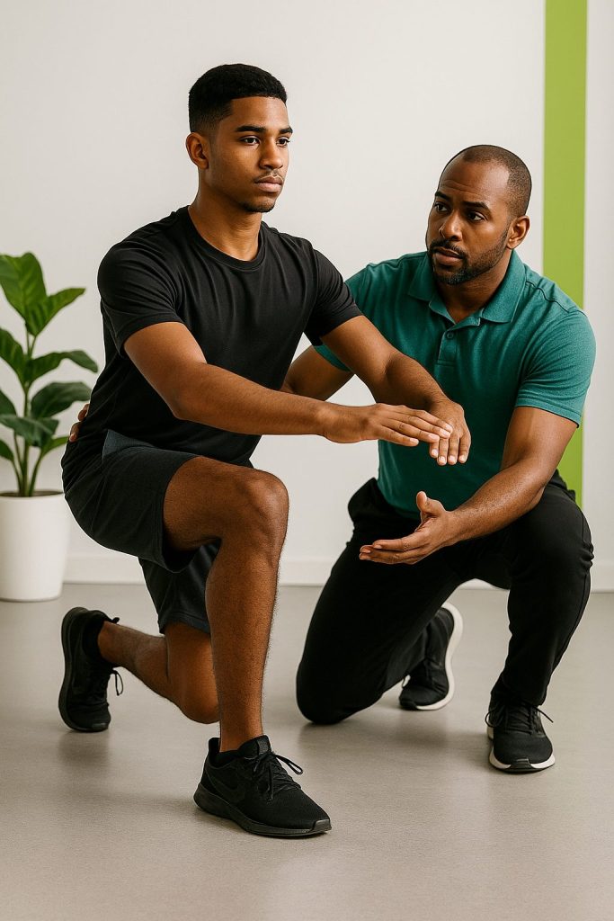 Core Stability and Lower Limb Injury Risk – single-leg squat with pelvis level cue