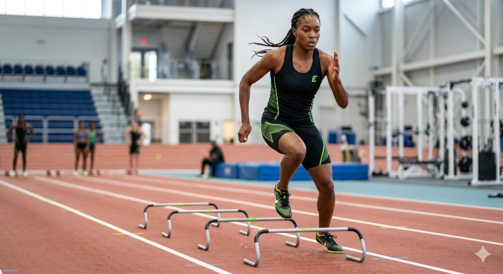 Using rhythm and movement to reduce pre-performance anxiety in athletes.