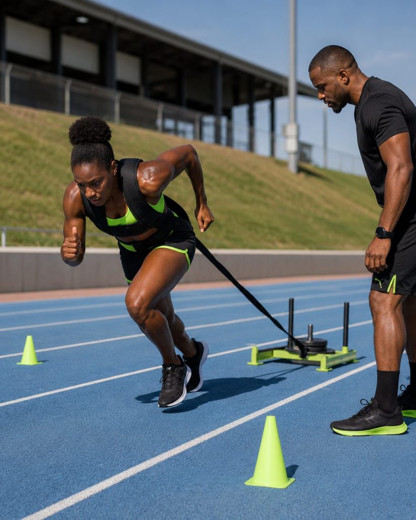Sprint Acceleration Mistakes: resisted sprint training with balanced mechanics