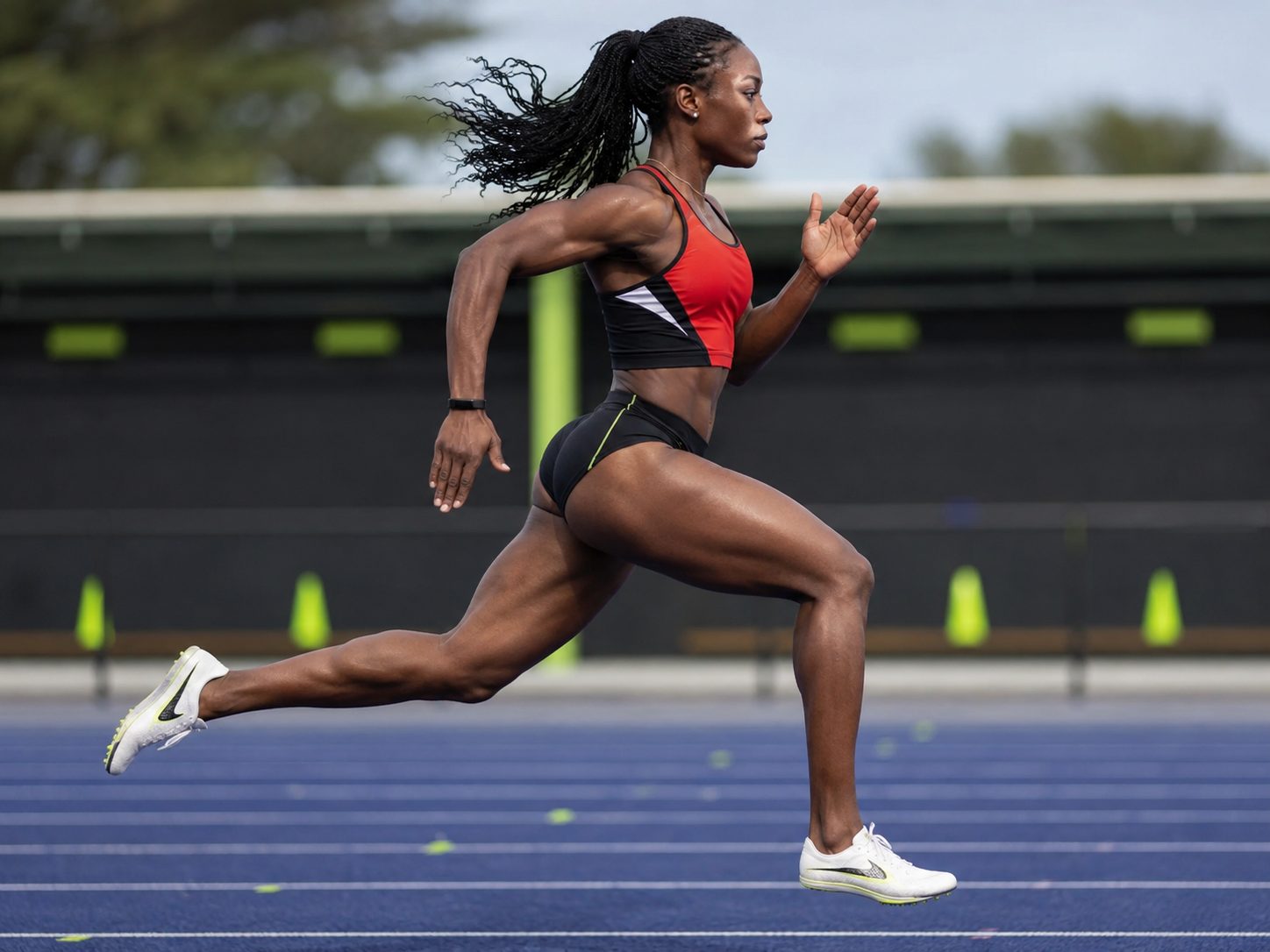 Knee Lift in Sprinting: Trinidadian athletes training high-speed sprint mechanics