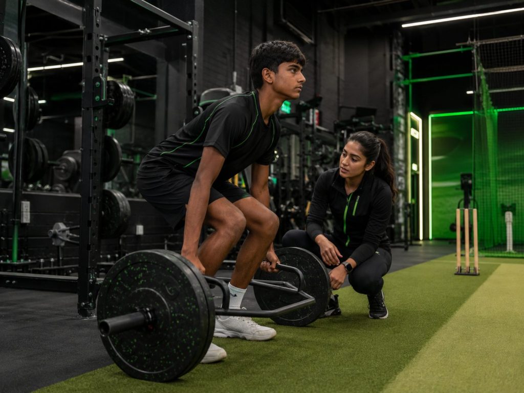 Cricket Off-Season Training Program: cricketer developing lower-body strength