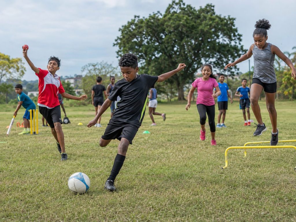 Purpose of Youth Sports: children exploring multiple sports and movement skills