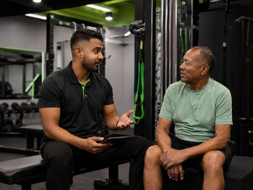 Movement Not Just Imaging: physiotherapist discusses goals with client